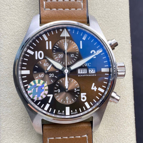 IWC Pilot Chronograph Edition Le Petit Prince IW377713 ZF Factory Chocolate Dial Replica Watch - UK Replica