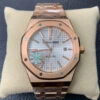Audemars Piguet Royal Oak 15450 Rose Gold JF Factory V5 Silver Dial Replica Watch - UK Replica