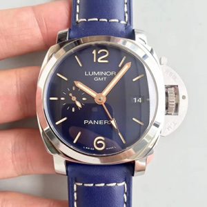 Panerai Luminor 1950 3 Days GMT Acciaio PAM688 VS Factory V2 Blue Dial Replica Watch - UK Replica
