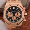 Audemars Piguet Royal Oak Chronograph 18K Rose Gold 26331OR.OO.1220OR.02 OM Factory Black Dial Replica Watch