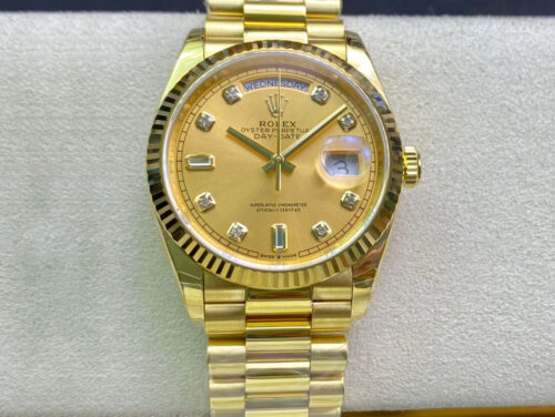 Rolex Day-Date M128238-0008 Yellow Gold EW Factory Champagne Dial Replica Watch