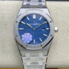 Audemars Piguet Royal Oak Quartz 67650ST.OO.1261ST.01 JF Factory Blue Dial Replica Watch