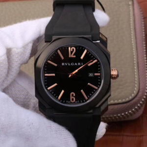 Bvlgari Octo 102581 BGO41BBSVD Black Dial Replica Watch