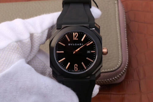 Bvlgari Octo 102581 BGO41BBSVD Black Dial Replica Watch