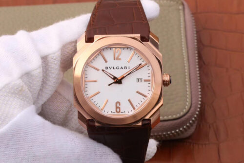 Bvlgari Octo 102119 BGOP38WGLD White Dial Replica Watch