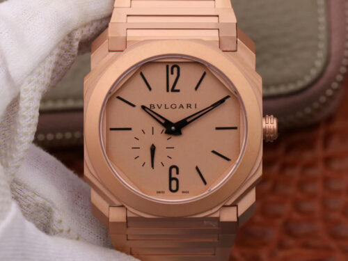 Bvlgari Octo Finissimo 102912 BV Factory Rose Gold Dial Replica Watch