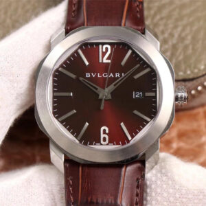 Bvlgari Octo 102705 BV Factory Reddish Brown Dial Replica Watch