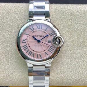 Ballon Bleu De Cartier 33MM W6920100 V6 Factory Pink Dial Replica Watch