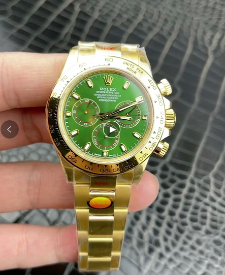 REAL SHOT VIDEO:ROLEX DAYTONA M116508 0013 NOOB FACTORY GREEN DIAL 4130 MOVEMENT
