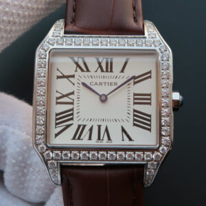 Cartier Santos WH100651 V6 Factory White Dial Replica Watch