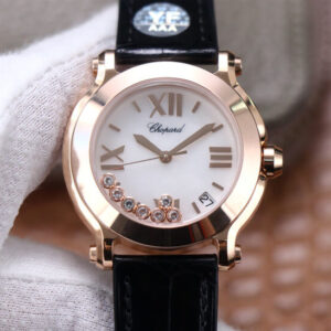 Chopard Happy Diamonds 278492 YF Factory White Dial Rose Gold Replica Watch