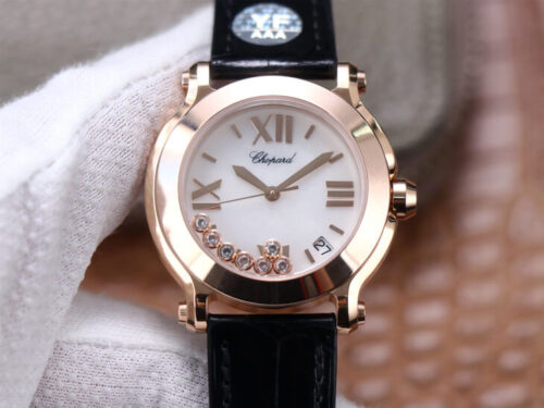 Chopard Happy Diamonds 278492 YF Factory White Dial Rose Gold Replica Watch