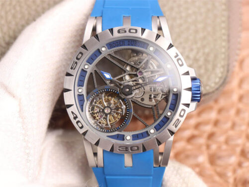 Roger Dubuis Excalibur Spidr RDDBEX0479 JB Factory Tourbillon Skeleton Dial Replica Watch
