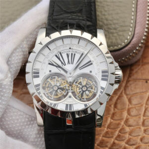 Roger Dubuis Excalibur RDDBEX0250 JB Factory Tourbillon White Dial Replica Watch
