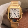 Cartier De Santos WSSA0010 BV Factory 18K Gold White Dial Replica Watch