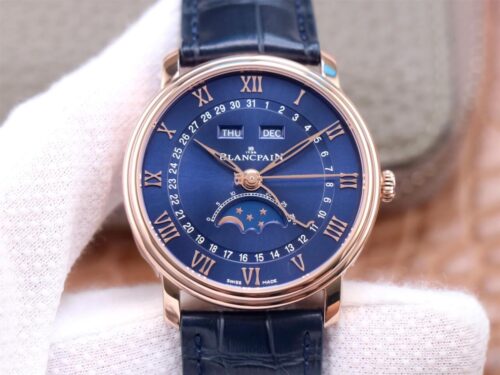 Blancpain Villeret 6654-3640-55 OM Factory V3 Blue Dial Replica Watch
