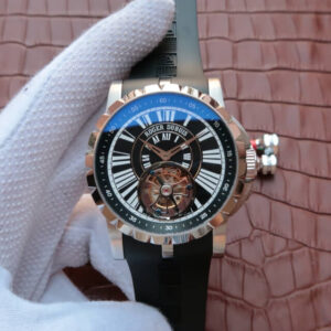 Roger Dubuis Hommage Tourbillon JB Factory Black Dial Replica Watch