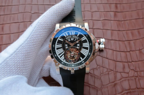 Roger Dubuis Hommage Tourbillon JB Factory Black Dial Replica Watch