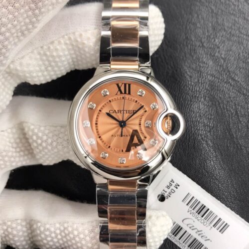 Ballon Bleu De Cartier Ladies 33MM V6 Factory Gold strap Replica Watch