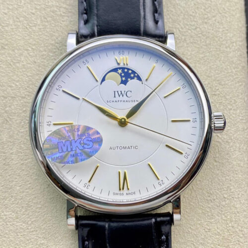 IWC Portofino Moon Phase IW459401 MKS Factory White Dial Replica Watch