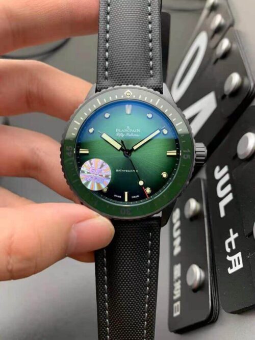 Blancpain Fifty Fathoms Bathyscaphe Mokkarran 5005 0153 NABA GF Factory Green Dial Replica Watch