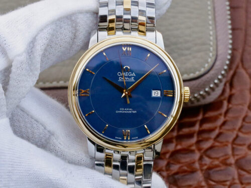 Omega De Ville 424.20.37.20.03.001 TW Factory Blue Dial Replica Watch
