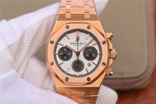 Audemars Piguet Royal Oak 26331 OM Factory Rose Gold White Dial Replica Watch