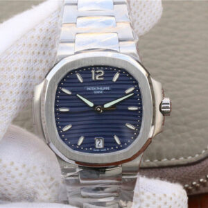 Patek Philippe Nautilus Ladies 7118/1A-001 PF Factory Blue Dial Replica Watch