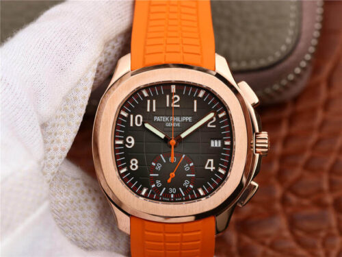 Patek Philippe Aquanaut 5968A-001 Orange Strap Replica Watch