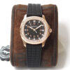 Patek Philippe Aquanaut PPF Factory Rose Gold Black Dial Replica Watch