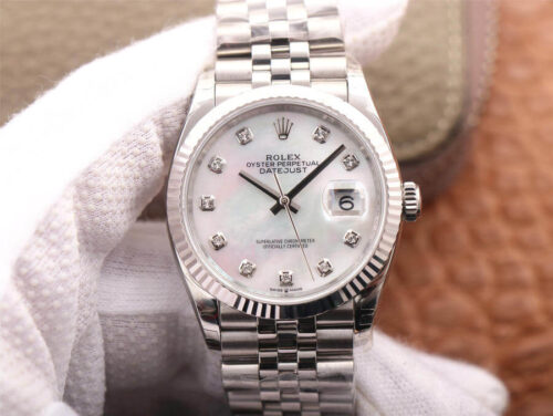 Rolex Datejust M126234-0019 EW Factory White Mother-Of-Pearl Dial Replica Watch