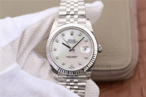 Rolex Datejust M126334-0020 EW Factory White Mother-Of-Pearl Dial Replica Watch