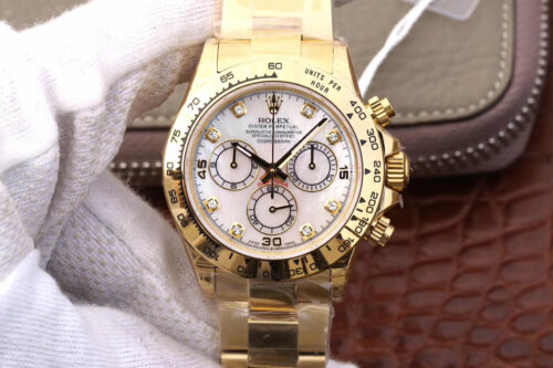 Rolex Daytona Cosmograph 116528-78598 JH Factory Yellow Gold Diamonds Dial Replica Watch