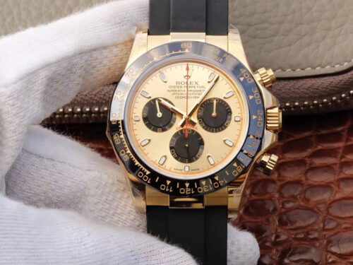 Rolex Daytona Cosmograph 116518ln JH Factory V6 Yellow Gold Black Chronograph Replica Watch
