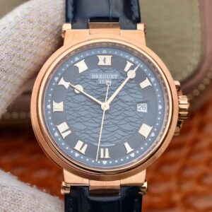 Breguet Marine 5517 V9 Factory Rose Gold Blue Dial Replica Watch