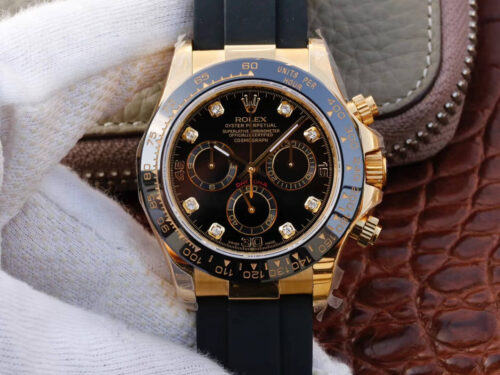 Rolex Daytona Cosmograph M116518ln-0046 JH Factory Diamond Black Dial Replica Watch