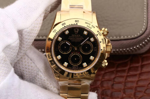 Rolex Daytona Cosmograph M116508-0008 JH Factory Diamonds Black Dial Replica Watch
