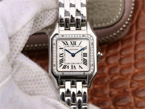 Cartier Panthere De Medium Ladies W4PN0008 GF Factory Silver Dial Replica Watch