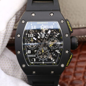 Richard Mille RM-011 KV Factory Carbon Fiber Black Strap Replica Watch