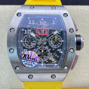 Richard Mille RM11 KV Factory Titanium Yellow Strap Replica Watch