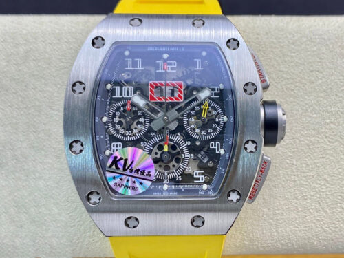 Richard Mille RM11 KV Factory Titanium Yellow Strap Replica Watch