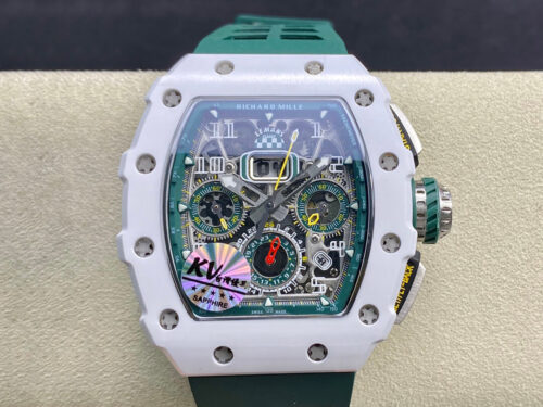 Richard Mille RM011-03 KV Factory White Ceramic Skeleton Dial Replica Watch