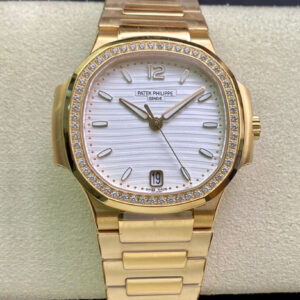Patek Philippe Nautilus Ladies 7118/1200R-001 3K Factory Silver White Dial Replica Watch