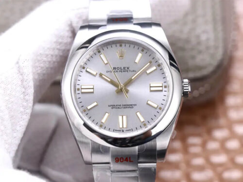 Rolex Oyster Perpetual M124300-0001 41MM EW Factory Silver Dial Replica Watch