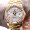Rolex Day-Date M228348RBR-0005 EW Factory Silver Dial Replica Watch