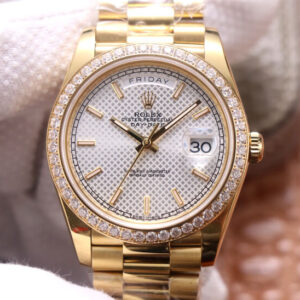 Rolex Day-Date M228348RBR-0005 EW Factory Silver Dial Replica Watch