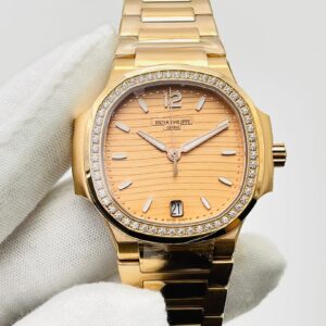 Patek Philippe Nautilus Ladies 7118/1200R-010 3K Factory Gold Dial Replica Watch