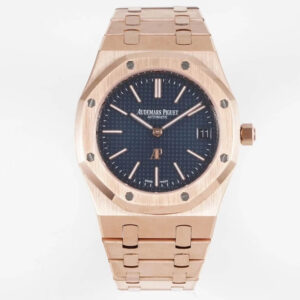 Audemars Piguet Royal Oak 15202OR.OO.1240OR.01 KZ Factory Rose Gold Blue Dial Replica Watch