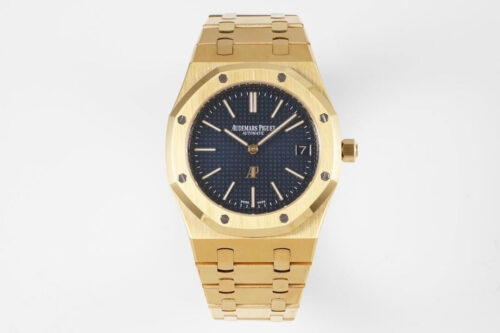 Audemars Piguet Royal Oak 15202BA.OO.1240BA.01 KZ Factory Yellow Gold Blue Dial Replica Watch