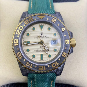 Rolex GMT-MASTER II Diw Carbon Fiber Case Green Fabric Strap Replica Watch